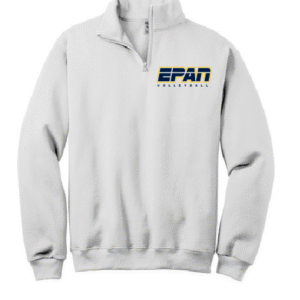 *Unisex Jerzee NuBlend® 1/4-Zip Cadet Collar Sweatshirt (White)