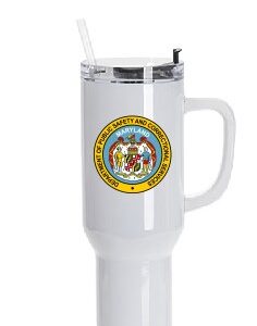 40 oz. Tumbler with handle (White)
