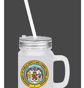 12 oz. Frosted Mason Jar with Lid & Straw (White)