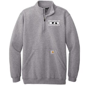 Unisex Carhartt® Midweight 1/4-Zip Mock Neck Sweatshirt (Heather Grey)