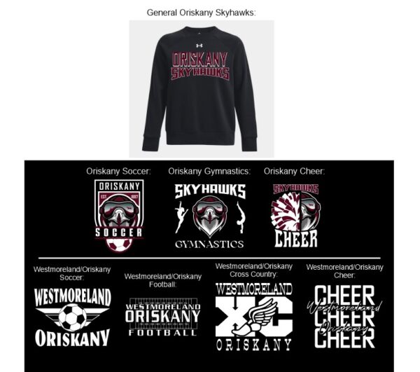 Women's UA Hustle Fleece Crew (Black)