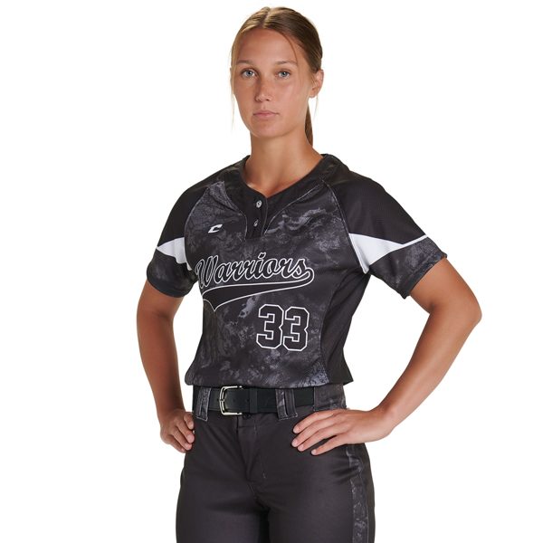 Champro RealTree® Pattern Juice Two Button Short Sleeve Loose Jersey (WOMENS,GIRLS)