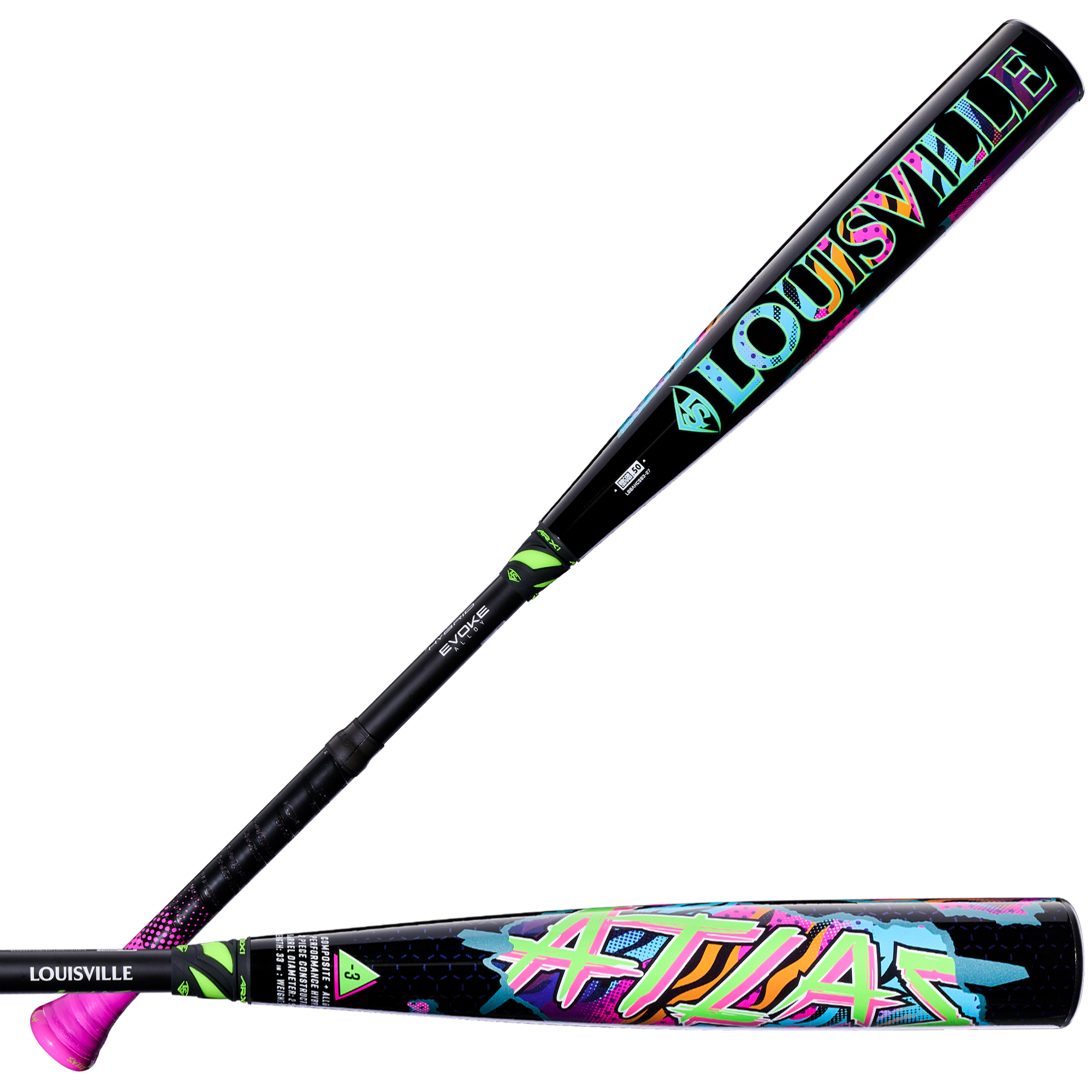 Louisville Slugger 2027 Atlas™ Hybrid Neon Night® (-3) BBCOR Baseball Bat