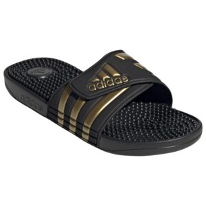 adidas Unisex Adissage Slides - Core Black / Gold Metallic (EG6517)