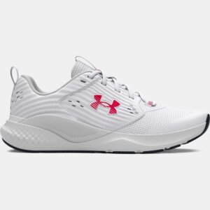 Under Armour UA Commit 4 Wide (4E) - 101 White/Distant Gray/Red