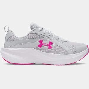 Under Armour UA Charged+ Assert 11 Wide - 014 Halo Gray/Halo Gray/REBEL PINK
