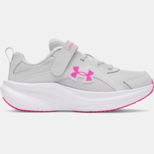 Under Armour UA Charged+ Assert 11 Wide - 014 Halo Gray/Halo Gray/REBEL PINK