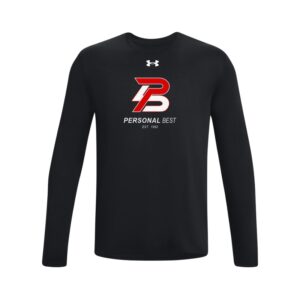 Under Armour Team Tech Long Sleeve Tee - Black (001) | Full Chest Personal Best Logo