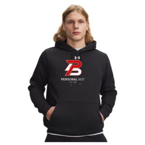 Under Armour Team Icon Fleece Hoodie - Black (001) | Full Chest Personal Best Logo