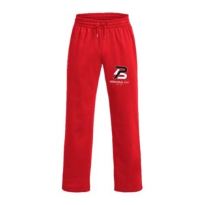 Under Armour Icon Fleece Pant - Red (600) | Left Leg Personal Best Logo