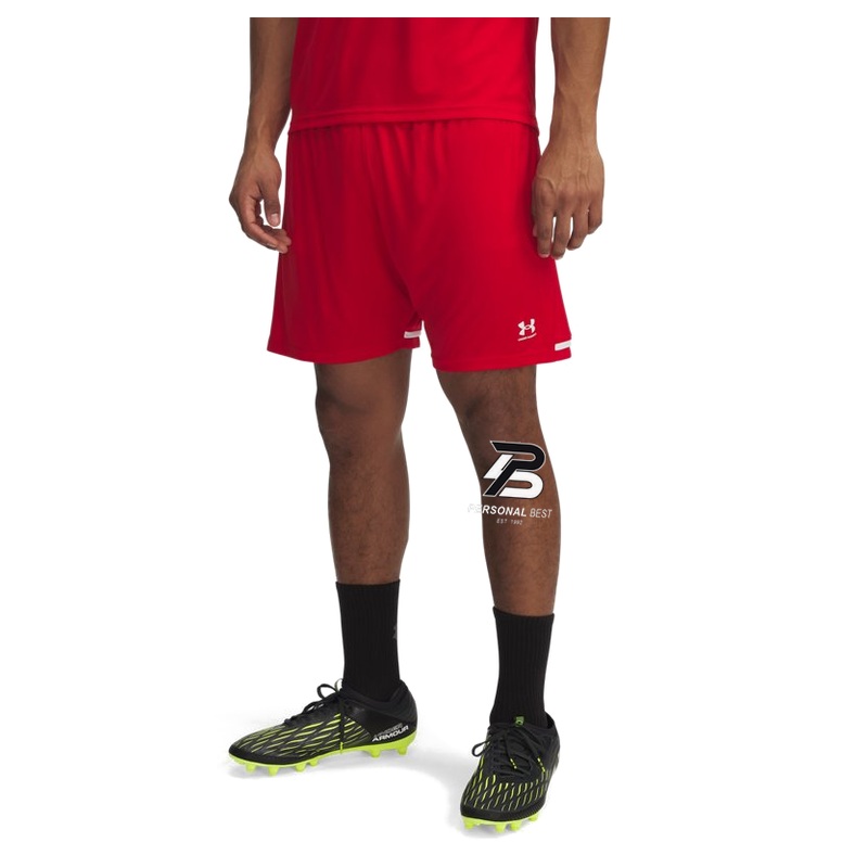 Under Armour Challenger Training Short - Red (600) | Left Leg Personal Best Logo