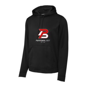 Sport-Tek Sport-Wick Fleece Hooded Pullover (F244) - Black | Full Chest Personal Best Logo