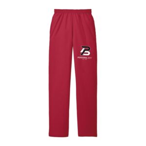Port & Co Core Fleece Sweatpant with Pockets (PC78P) - Red | Left Leg Personal Best Logo