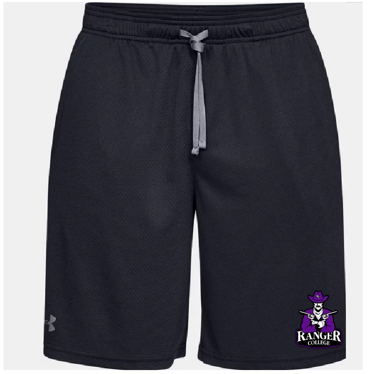 Men's UA Mesh 9" Pocketed Shorts (Black)