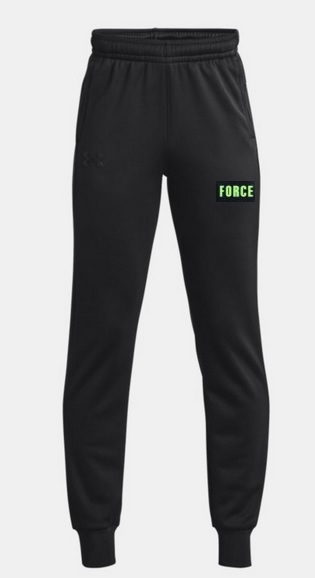 Youth UA UA Rival Fleece Joggers (Black)