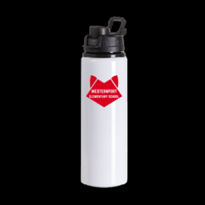 Flip Top Water Bottle (White)